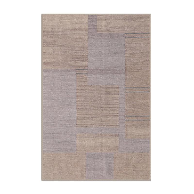 Tapis contemporain gris, Rectangle 7 pi x 9 pi