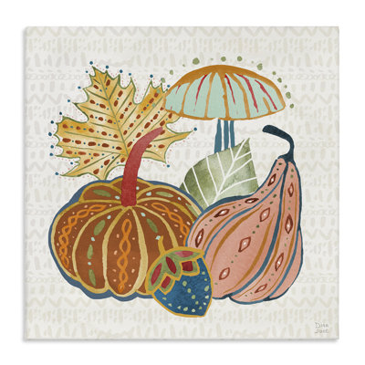 Harvest Whimsy Gourds Canvas Wall Art by Dina June
