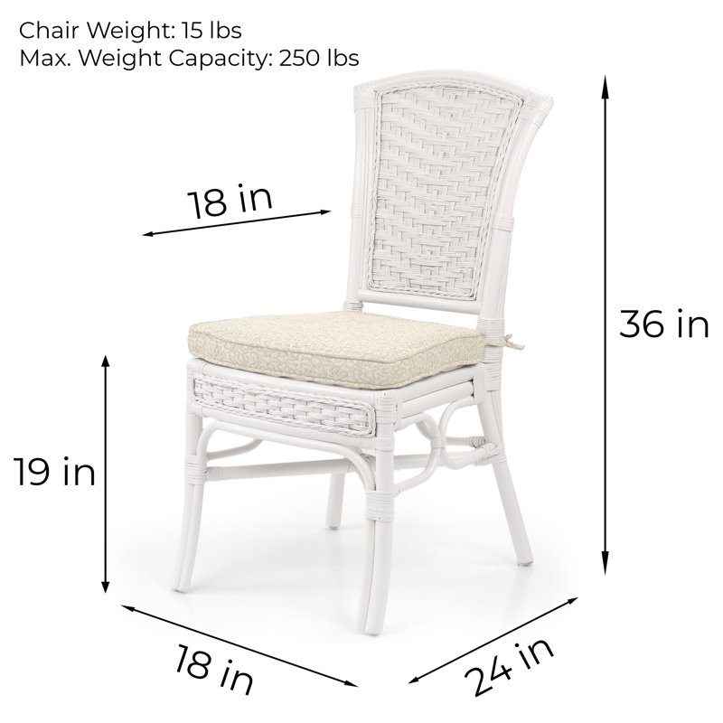 Codah Dragan Fabric Side Chair Dining Chair, White