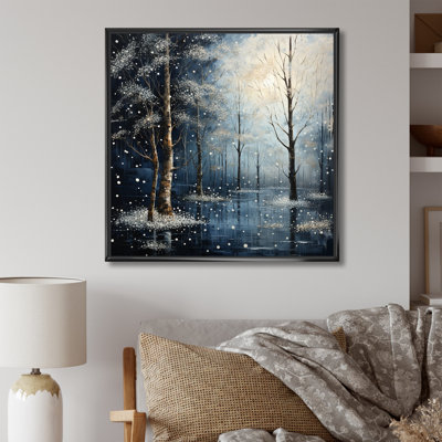 «Blue Forest Tranquility In Winter III», art mural fruits