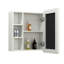 Armoire à pharmacie murale en PVC avec porte miroir 20 po x 24 po - Armoire de rangement de salle de bain imperméable et entièrement assemblée