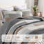 Ensemble de couvre-lit matelassé surdimensionné 100% coton à rayures DDUOXIN - 1 couvre-lit avec 2 taies décoratives-113754251