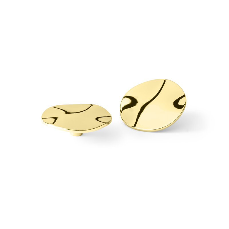 Ripple Hardware Knob, Gold, 1.75" / Small