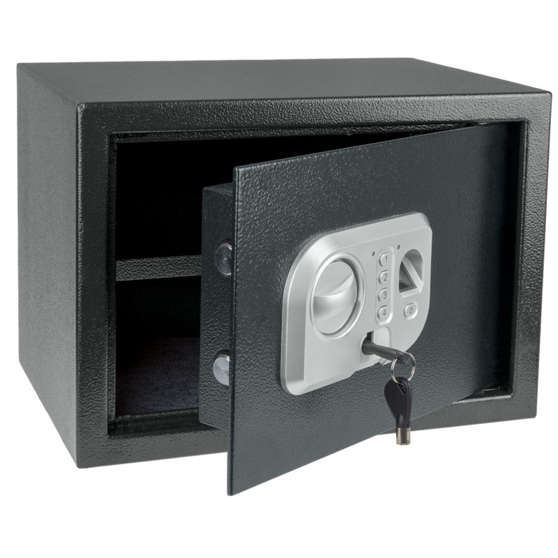 Stalwart Electronic Safe With Fingerprint Lock - Digital Biometric Safe For Home & Office
