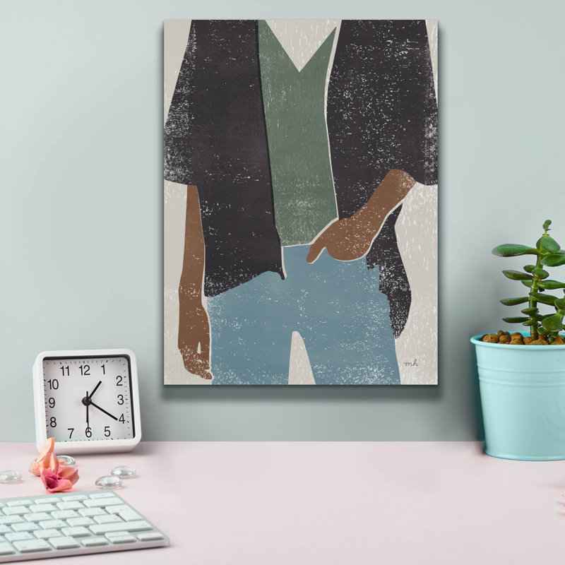 «Casual 1» par Moira Hershey, art mural sur toile, H 16 po x l 12 po x P 0,75 po