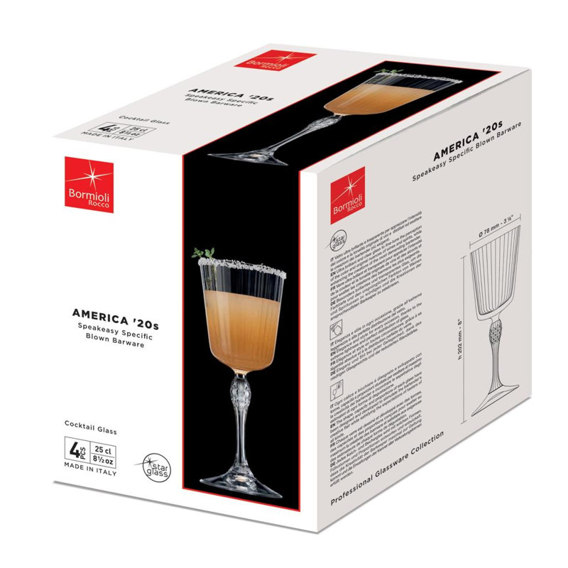 Coupe Fizz America des années 20 x4