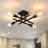 Doraelia 4-Light 18.11'' Dimmable Sputnik Modern Linear Chandelier Semi Flush Mount Ceiling Fixture-1597048414