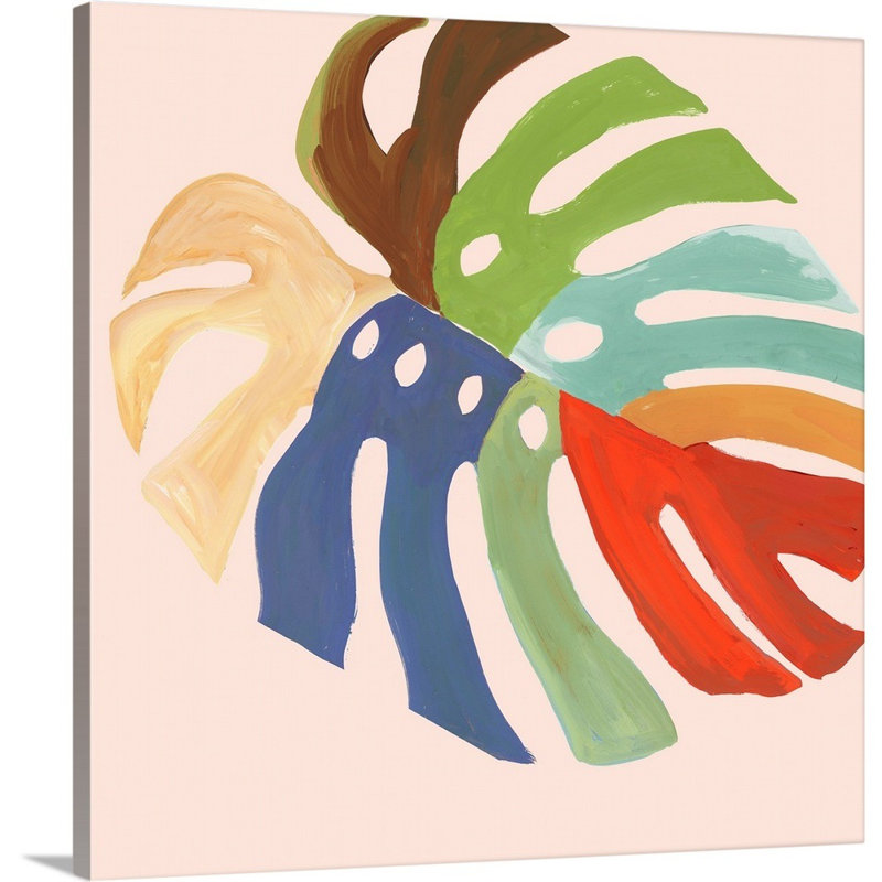 «Rainbow Fern II» par Aimee Wilson - reproduction d'art, Toile tendue, H 16 po x l 16 po x P 1,25 po
