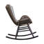 Chaise berçante d'extérieur en bois massif avec coussins Cabane-304779379