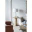 Grande table d'appoint 25,5 po crème avec piédestal en magnésium - 22 po x 22 po, table de chevet Suits, vestibule, support pour plante, salon rond 22 po x 22 po x 25,5 po, polyvalente pour table de vestibule, mobilier-931176361
