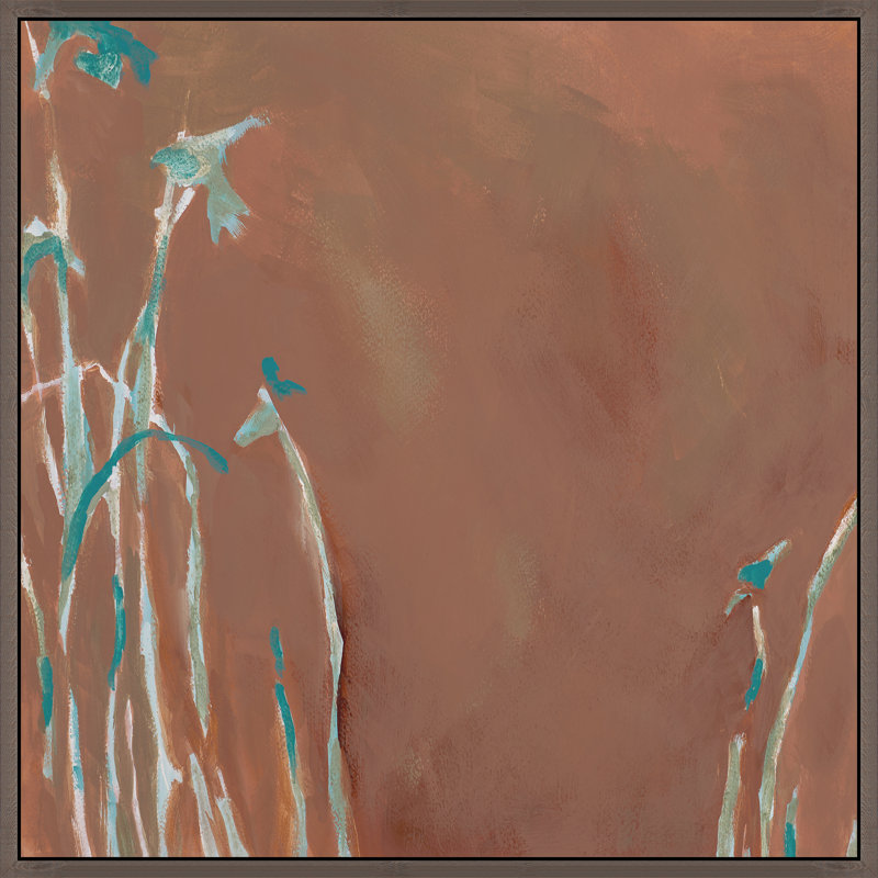 «Little Ones in Garden III» par Sara Brown - peinture sur toile à cadre flottant