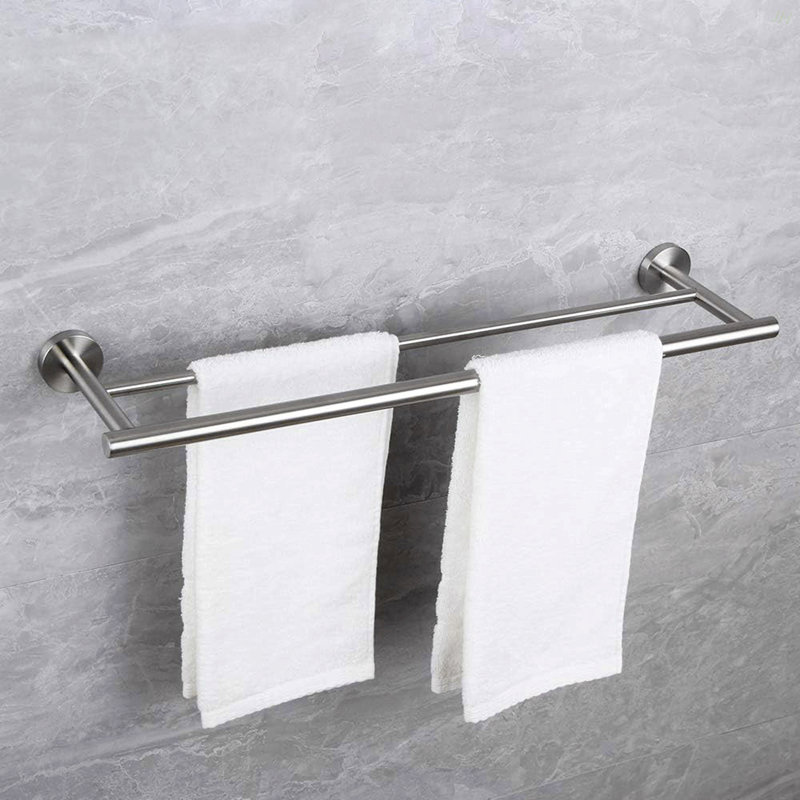 5 Piece Bathroom Towel Rack Set Wall Mount, Brushed Nickel
