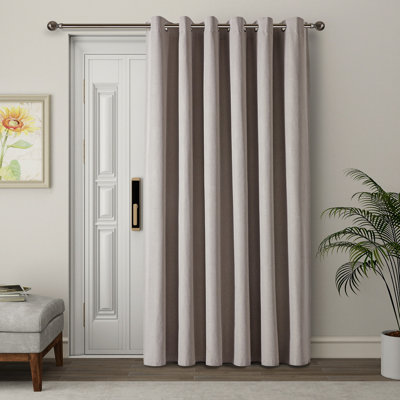 Linen Blend Blackout Single Curtain Panel
