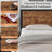 Kempst Queen Size Brown Metal Bed Frame with Wooden Headboard & Footboard, Rustic Farmhouse Platform Bed with Heavy Duty Steel Slats Support, No Box Spring Needed-1444040743-1359735858