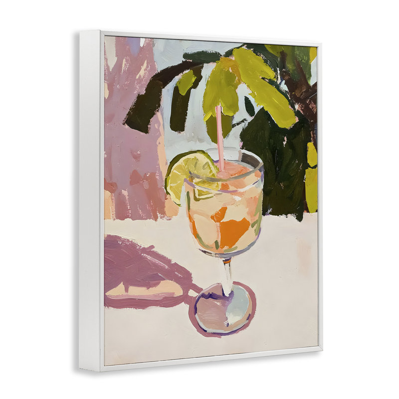 Estampe tropicale tropicale, giclée par Riley B, H 14 po x l 11 po, Estampe numérique encadrée blanc bord de mer