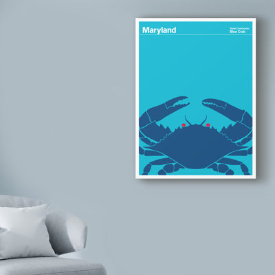 « blue crab maryland », reproduction d’impression sur toile tendue