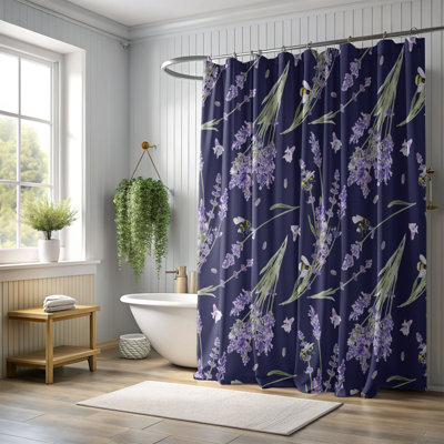 Rideau de douche standard 1 pièce Lavender Breeze