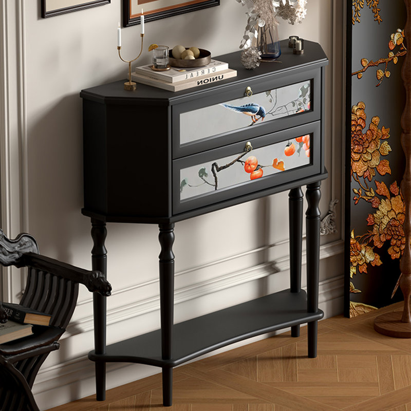 Retro Elegant Art Solid Wood Console Table