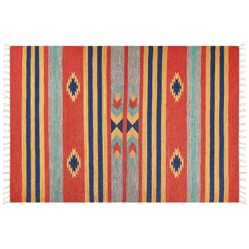 Cyprian Southwestern Cotton Hand Woven Area Rug, Rectangle 200 x 300cm