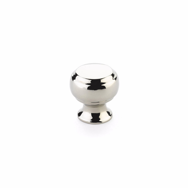 Cabriole Round Knob, Polished Nickel