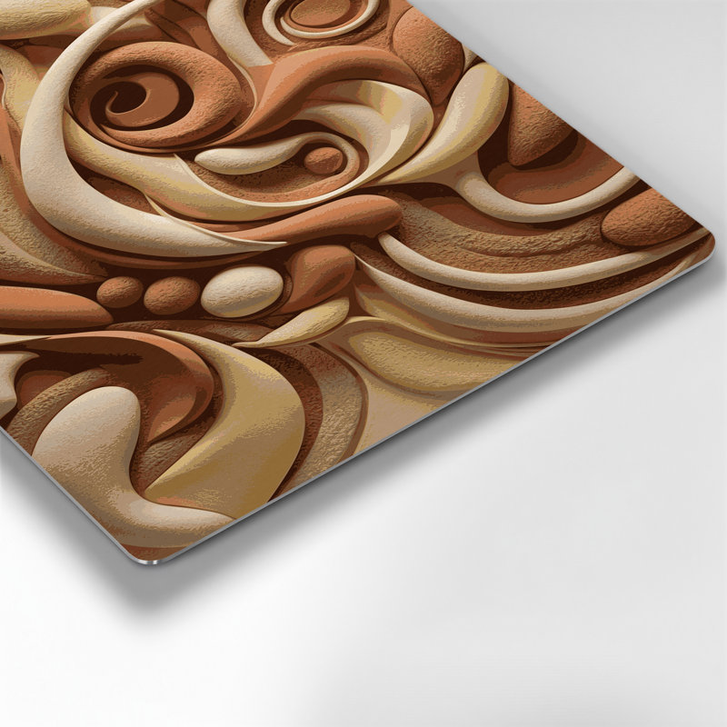 «Biomorphic Abstraction 2», art mural en métal brun, H 12 po x l 18 po