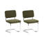 Casy 49cm H Boucle Upholstered Cantilever Chair in Green