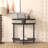 Half Moon Design End Table, Semi-Circle Entryway Console Table With Storage