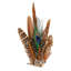 Peacock Feather Christmas Clip-On Ornament - 6" - Brown White And Green