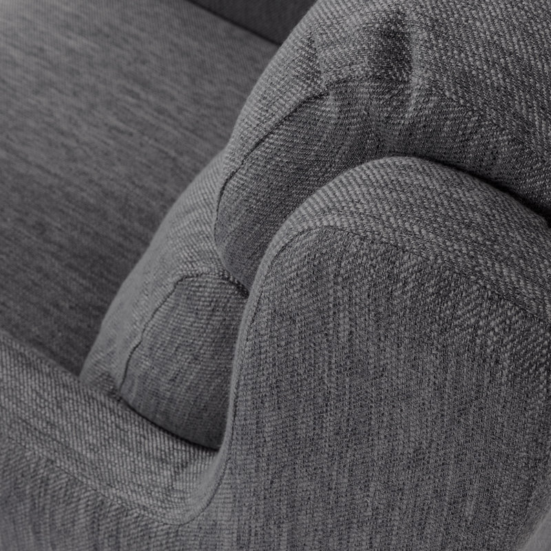 CHAISE DE CLUB MODERNE, Gris anthracite