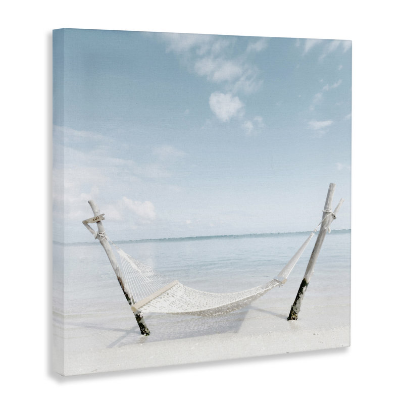 Toile de hamac rustique sur la côte de la plage, design par Noah Bay, H 24 po x l 24 po