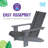 Jack & June Cedar Adirondack Chair, Comfortable Outdoor Wooden Lounge Chair, Durable Backyard Seating