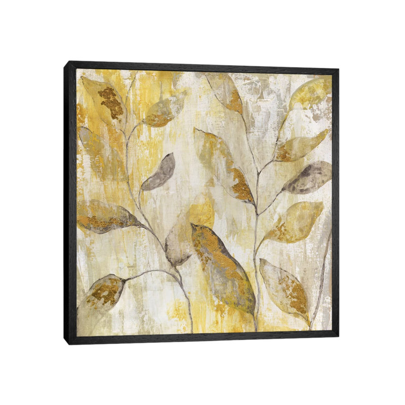 Golden Vine by Tava Studios - Gallery-Wrapped Canvas Giclée on Canvas, 45.72 cm H x 45.72 cm W, Black Framed