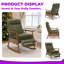 Fauteuil inclinable de 42 po de large avec dossier en bois et accoudoirs rembourrés de gel et cuir