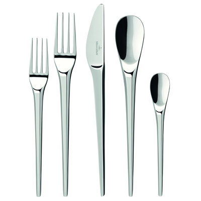 Villeroy & Boch NewMoon 5 Piece 18/10 Stainless Steel Flatware Set, Service for 1