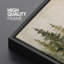 «Snowy Pine Forest Tranquil Winter Landscape Nature Decor», reproduction d'art sur toile encadrée-120419727-120419725