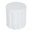 Table d'appoint d'extérieur en béton blanc cylindrique, table de bout intérieure MGO, table