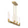 Del Mar 8-Light LED Linear Chandelier in Warm Brass by Breegan Jane