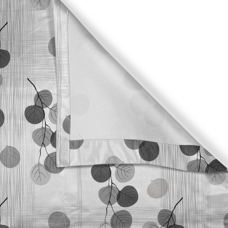Rideaux décoratifs pour fenêtre à 2 panneaux East Urban Home Modern, 50 po, gris anthracite, L 50 po x L 72 po