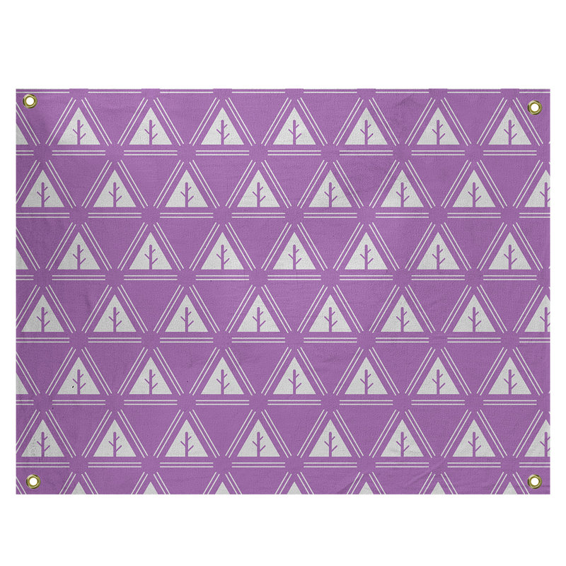 Tapisserie Barbra, H 50 po x l 59 po, Violet / Blanc