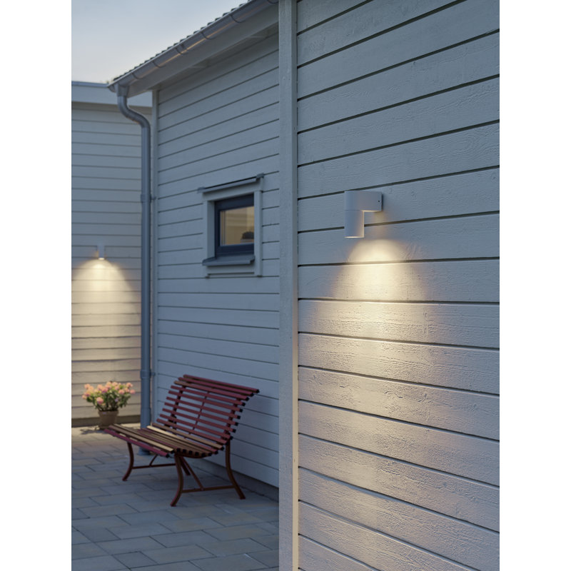 Temi 1 Down Outdoor Wall Light, White