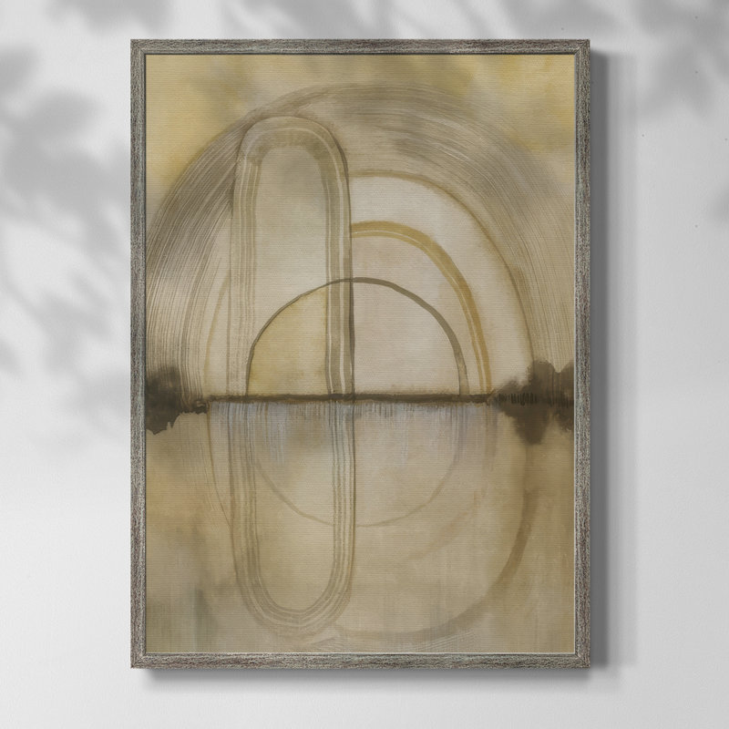 «Soft Golden Reflections II», reproduction encadrée - bois massif, H 11 po x l 9 po