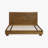 Cortina Solid Oak Wood Bed Live Edge Rectangular Headboard Brown Finish 4 Leg Bed Frame-98847114