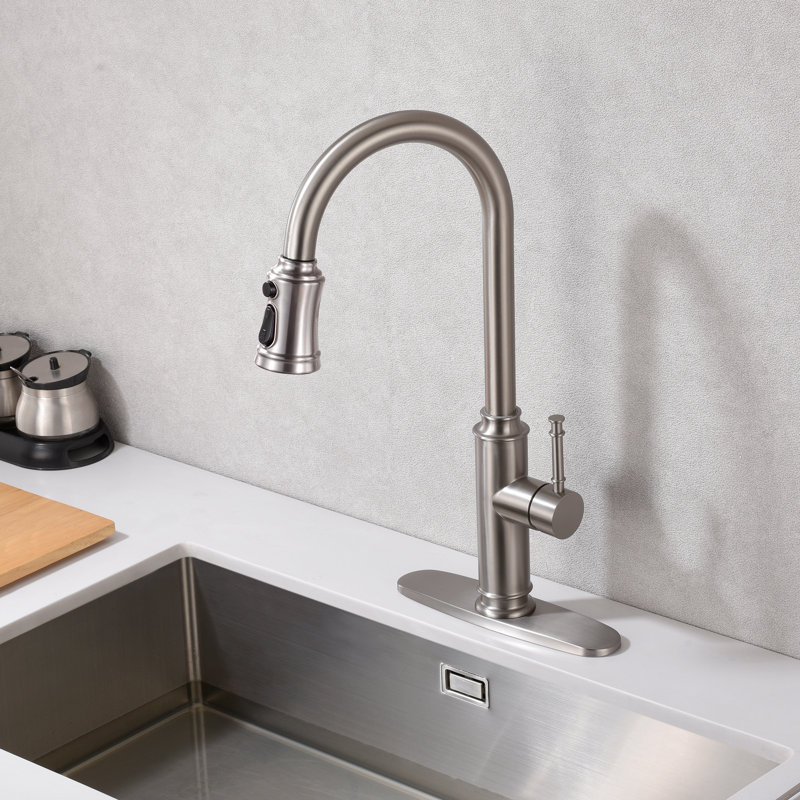 Robinet de cuisine Sumerain S6132P-XX-6133, Acier inoxydable