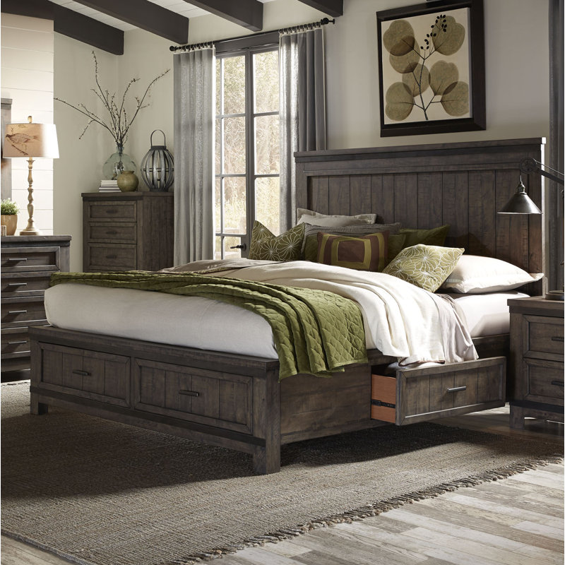Lexee Platform Storage Bed, King