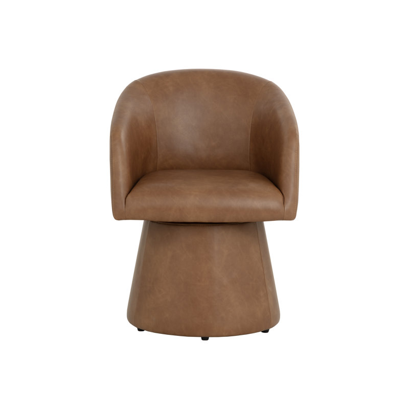FAUTEUIL PIVOTANT ETTA - VERT MOUSSE, Brun