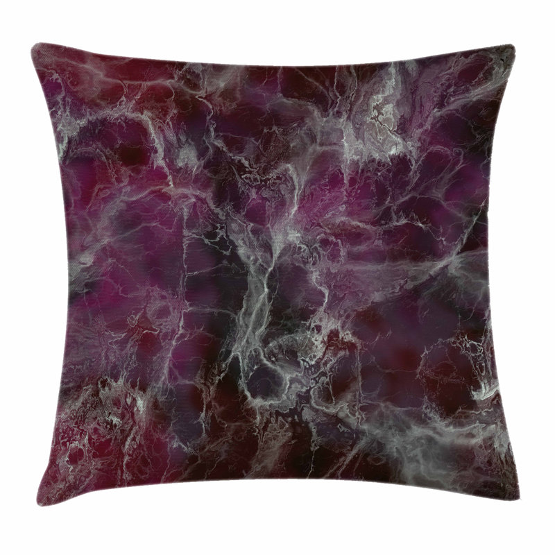 Housse de coussin carrée en nuage foncé psychédélique Marble, 24 po x 24 po