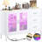 Kyzier 45.27'' Coffee Wine Bar Cabinet with LED Light, Sideboard With 3 Drawers-64623911