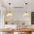 1-Light BOHO Black And White Umbrella Rattan Pendant Light, Hanging Lamp(2-Pack)