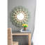 Miroir médaillon en fer forgé élégant et intrigue florale tendance