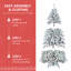 Arbre de Noël enneigé 6 pi avec pommes de pin - Arbre de Noël artificiel enneigé en PVC, 888 pointes, 36 pommes de pin naturelles, support en métal robuste, pleine forme-1975647095